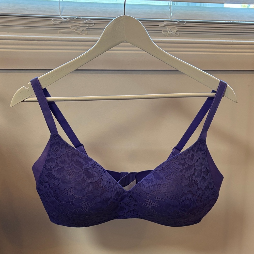 Knix Wing Woman Deep Purple Lace Bra